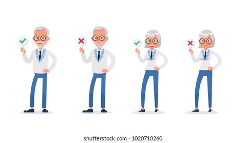 business people working and different poses action character vector design