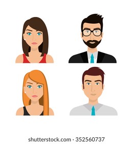 Business people working graphic design, vector illustration eps10