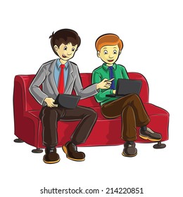 business people working with laptop for meeting