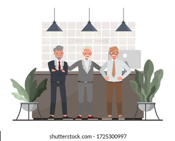 Business people working and meeting in office character vector design.