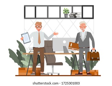 Business people working and meeting in office character vector design.