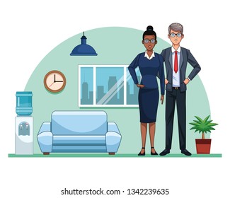 Business people working in the office