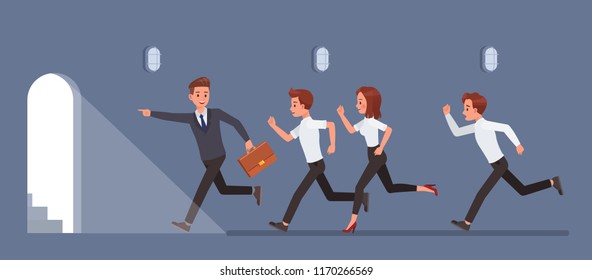 Business people working in office character vector design. 