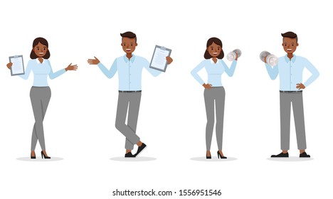 business people working in office character vector design.