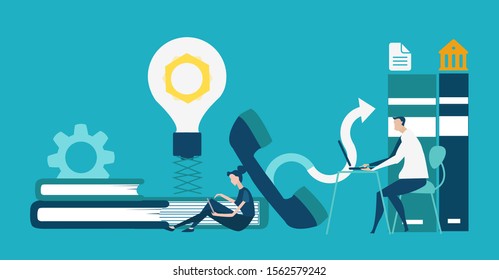 Business people working in office. Solving the problems, generating ideas, supporting the project, making proposal. 