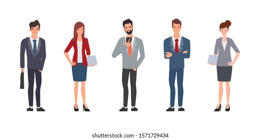 Business People Working Teamwork Character Organization Stock Vector ...