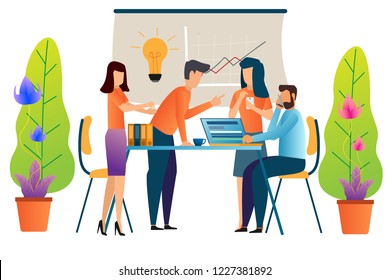 Business People Working Teamwork Vector Illustration Stock Vector ...