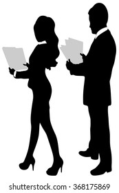 Business people working together