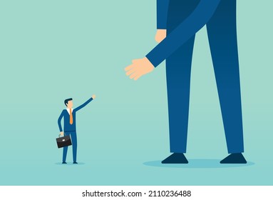 Business people working together, handshake congratulations, achieve financial goal, partnership and teamwork, Vector illustration design concept in flat style