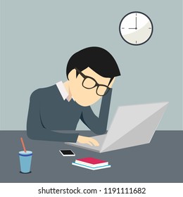 Empresarios que trabajan bajo presión laboral