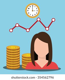 Business people working, vector illustration graphic design