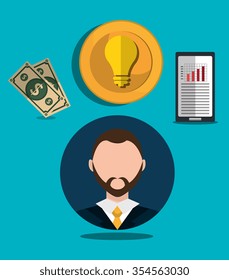 Business people working, vector illustration graphic design