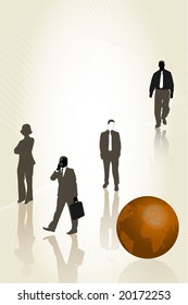 business people and the world
