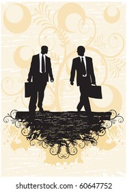 Business peoples in abstract background