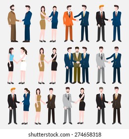 Business Peoples acting  in workplace - Vector Illustration, Graphic Design Editable For Your Design.