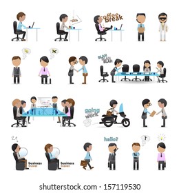 Business Peoples - Isolated On White Background - Vector Illustration, Graphic Design Editable For Your Design