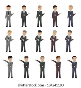 Business Peoples - Isolated On White Background - Vector Illustration, Graphic Design Editable For Your Design
