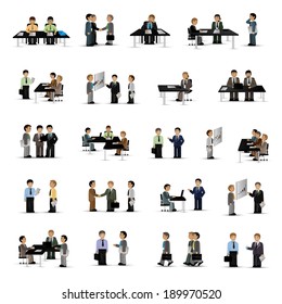 Business Peoples - Isolated On White Background - Vector Illustration, Graphic Design Editable For Your Design