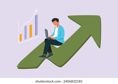 Análisis del rendimiento del negocio, concepto de auditoría de métricas de referencia. Ilustración vectorial plana de color aislada.