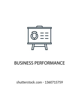 business performance concept line icon. Simple element illustration. business performance concept outline symbol design. Can be used for web and mobile UI/UX