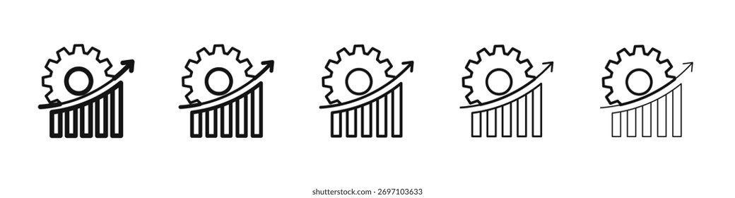 Design de ícone de desempenho empresarial, logotipo, aplicativo, UI. Ilustração vetorial, EPS