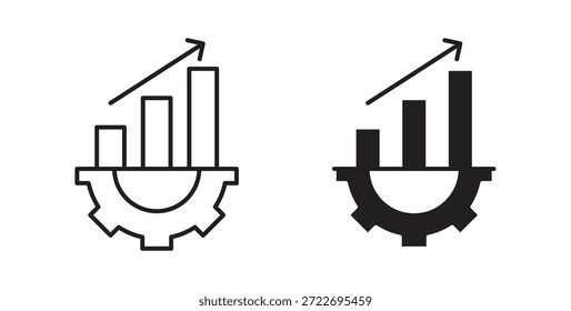 Icono de rendimiento empresarial Ilustración vectorial aislada. Pictograma de Vector para Web y App