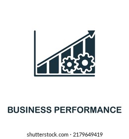 Business Performance icon. Monochrome simple Business Management icon for templates, web design and infographics