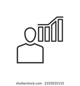 icono de rendimiento empresarial - icono de presentación de negocios