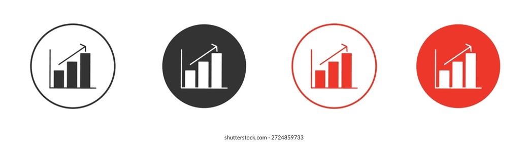 Símbolo de icono de rendimiento empresarial. Diseño simple y plano para Web o App móvil. Logotipo de Ilustración vectorial mínima.