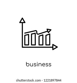 business performance icon. Trendy modern flat linear vector business performance icon on white background from thin line general collection, editable outline stroke vector illustration