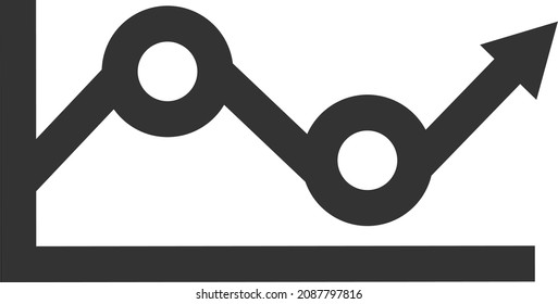 Business performance icon vector , graph icon
