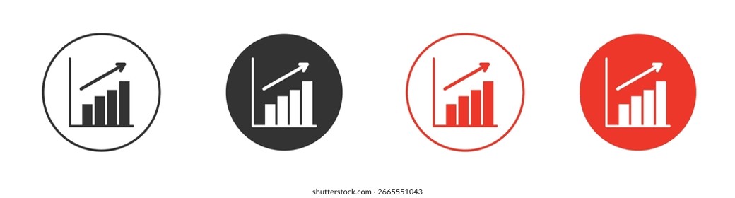Iconos de rendimiento empresarial. Estilo de diseño plano. Símbolos de Vector de Diseño gráfico. 