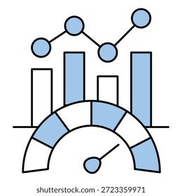 Symbol für Business Performance Indicator und KPI-Analyse