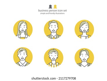 business person avatar icon collection