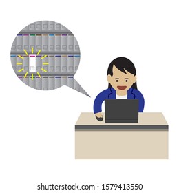 Business person doing document management 