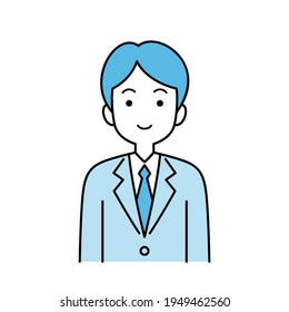 business person facing the front and smiling
