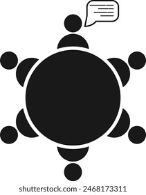 Business person group meeting conversation symbol