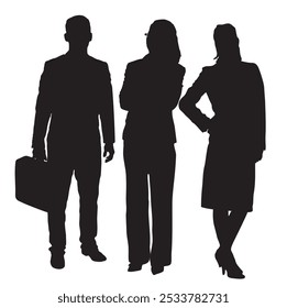 business person group silhouette business