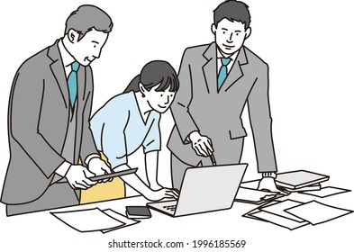 Business person having a meeting on a personal computer