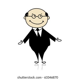 Business person icon, illustration for your design