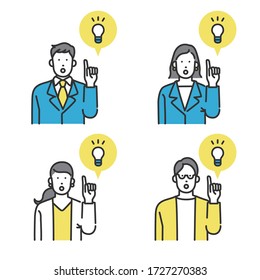 business person with icon set