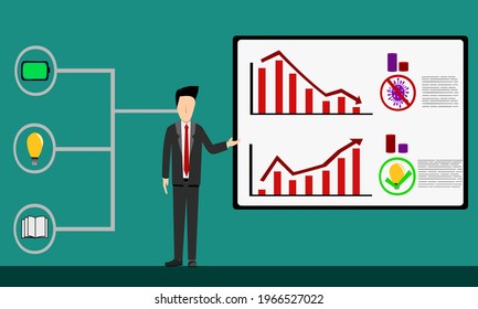 Business person idea illustration vector.
