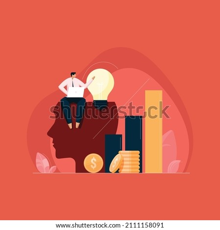 Business Person Improving Skill or Talent, Raise your Standards Concept