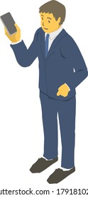 Business person isometric vector illustration