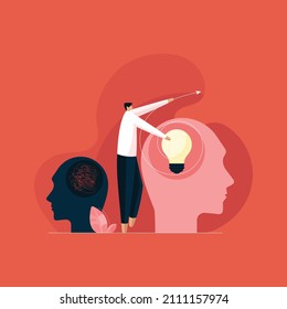 Business Person making Identification of Destructions and Clearing Direction, Mental Health Awareness