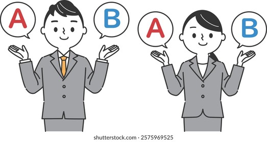 Business Person Making Proposals Upper Body Vector