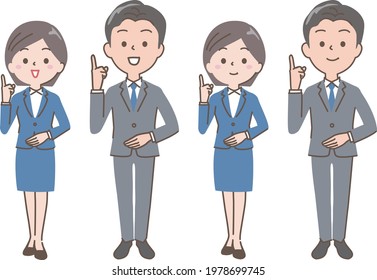Business person pose to propose to customers2