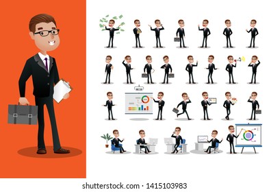 Business person Set. office workers 