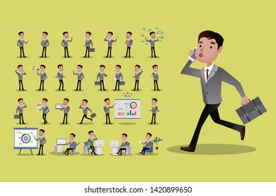 Business person Set. office workers 