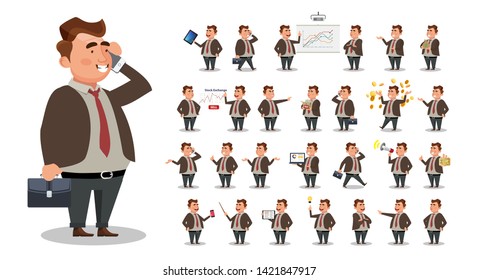 Business person Set. office workers 